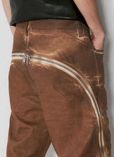 Rick Owens DRKSHDW ボーランバナナ ジーンズ ブラウン drk0156004