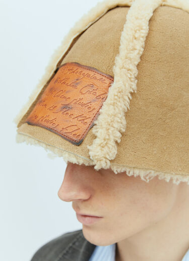 Acne Studios Shearling Bucket Hat Camel acn0154033