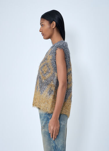 Acne Studios Textured Sleeveless Knit Top Gold acn0263001