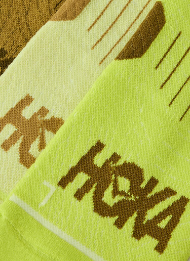 LN-CC® - HOKA: Crew Run Socks 3-Pack - Yellow HOKA Crew Run Socks 3-Pack Yellow hok0365029