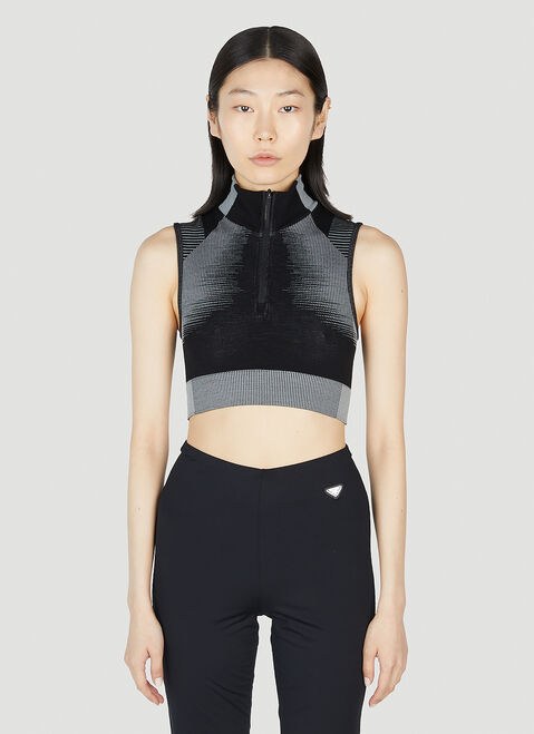 Y-3 로고 크롭 탑 블랙 yyy0352046