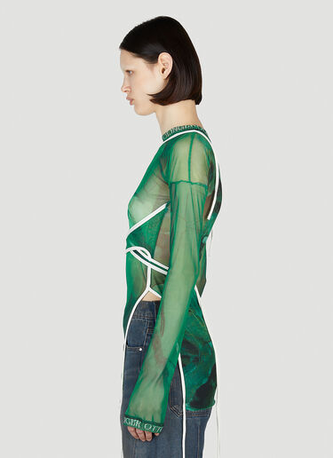 Ottolinger Mesh Wrap Top Green ott0252003