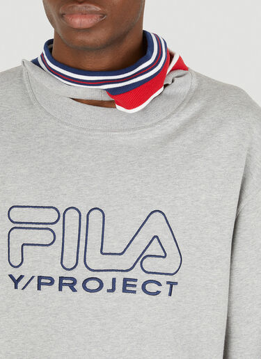 Y/Project x FILA Triple Collar Sweatshirt Grey ypf0348009