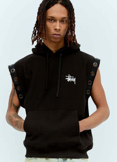 Junya Watanabe x Stüssy Hooded Sweatshirt Vest Black jwn0156006