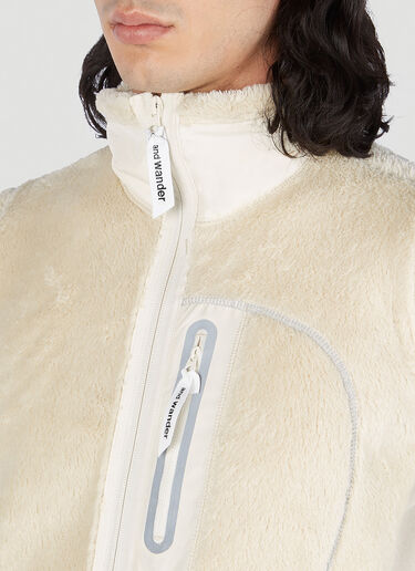 And Wander High Loft Fleece Jacket White anw0149007