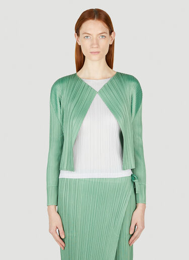 Pleated Cardigan Pleats Please Issey Miyake Pleated Cardigan Green plp0252007