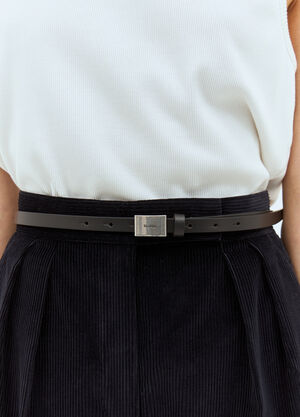 Max Mara Logo Tag Leather Belt Black max0258048