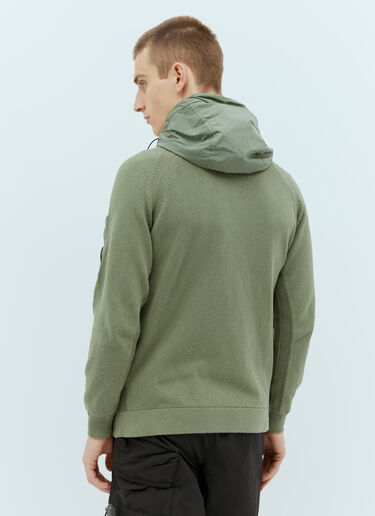 C.P. Company Hooded Knit Cardigan Green pco0155001