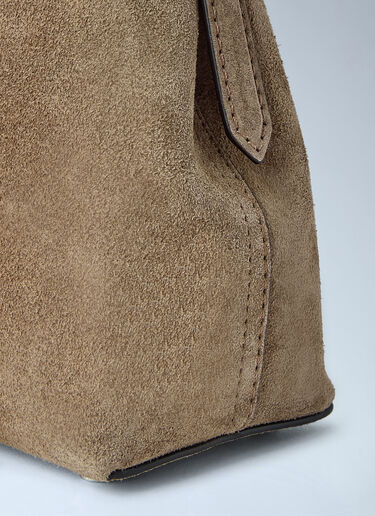 LN-CC® - Toteme: T-Lock Suede Top Handle - Brown Toteme T-Lock Suede Top Handle Brown tot0265092