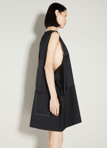 MM6 Maison Margiela Raw Trims Dress Black mmm0254003