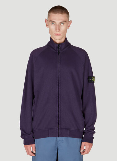Stone Island Compass Patch Zip Up Sweatshirt Navy sto0152052