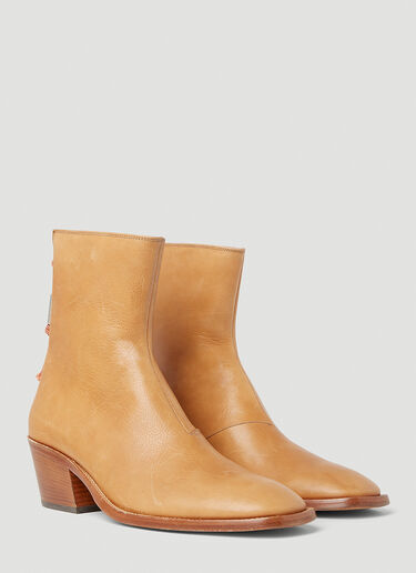 Acne Studios Stacked Heel Boots Brown acn0152027