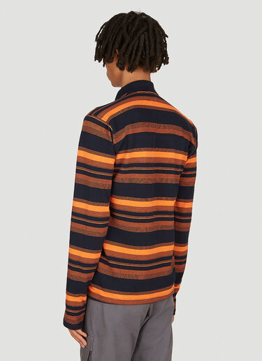 Martine Rose Striped Long Sleeve Polo Shirt Orange mtr0154012