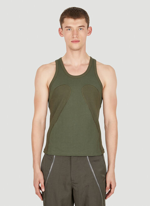 Dion Lee Rib Shift Tank Top Black dle0349002
