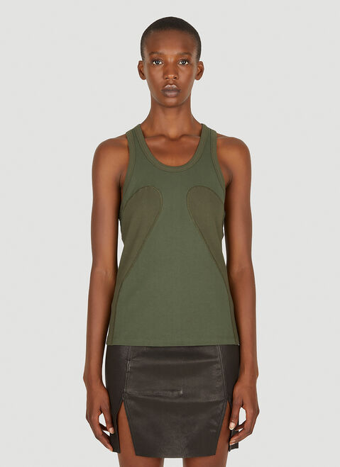Dion Lee Rib Shift Tank Top Grey dle0349006