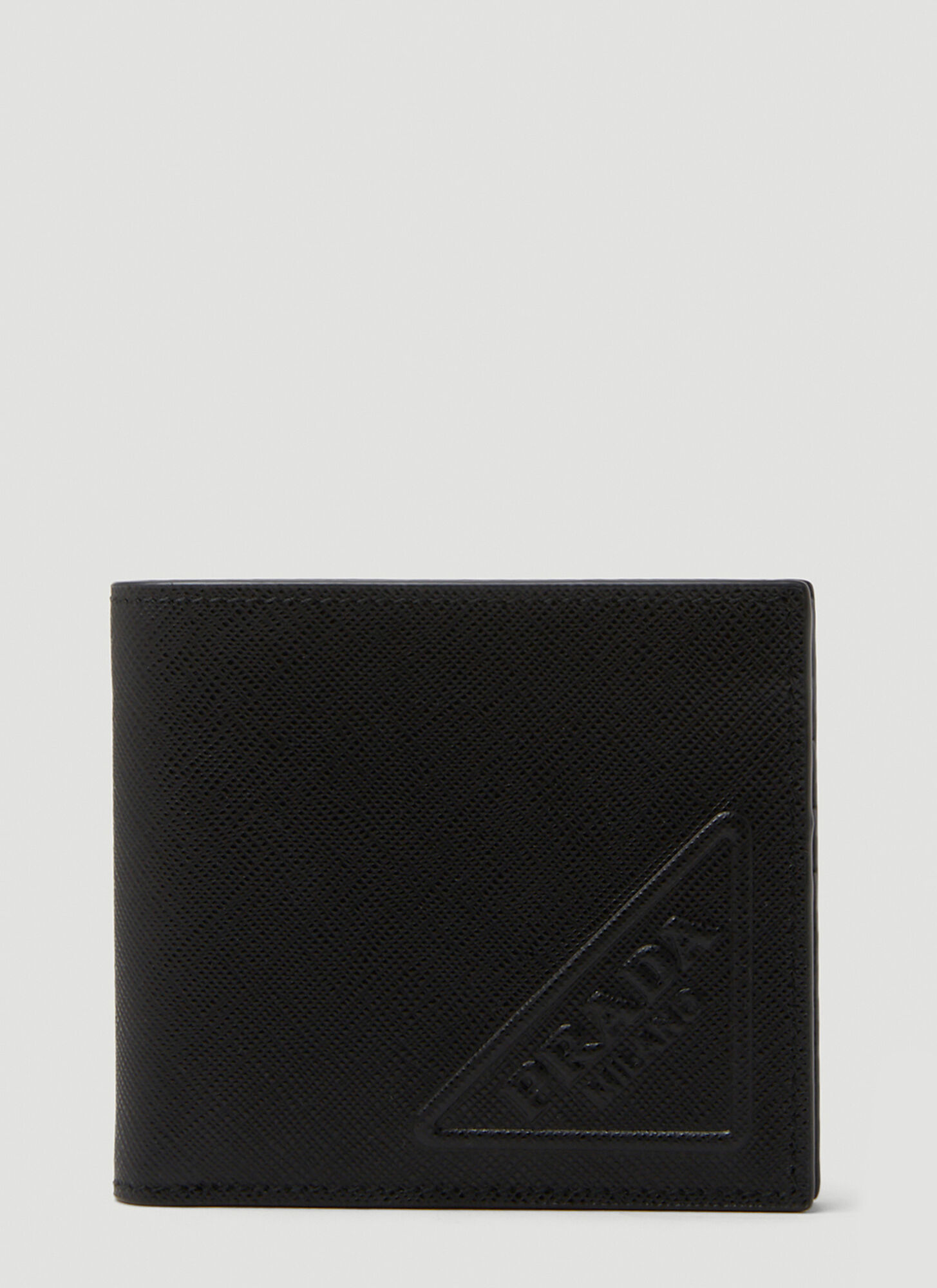 Prada Bi-fold Logo Wallet Male Black