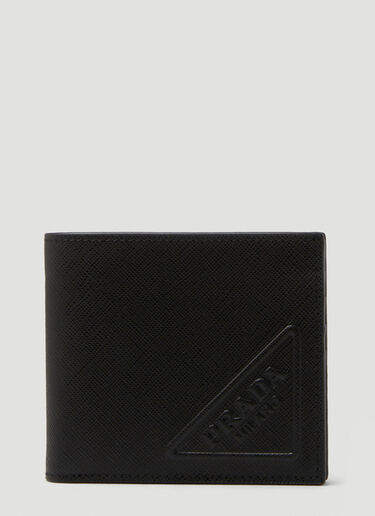 Prada Bi-Fold Logo Wallet Black pra0149079