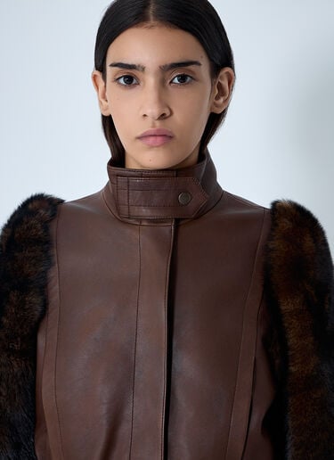 Leather Jacket Chloé Leather Jacket Brown chl0261017