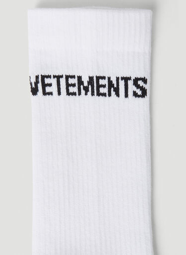 VETEMENTS 徽标袜子 白色 vet0254008