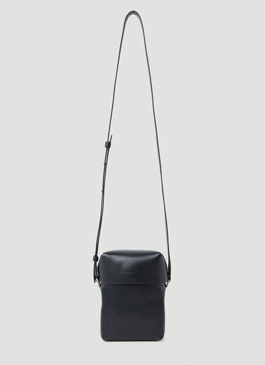 Jil Sander Small Lid Crossbody Bag Black jil0153020