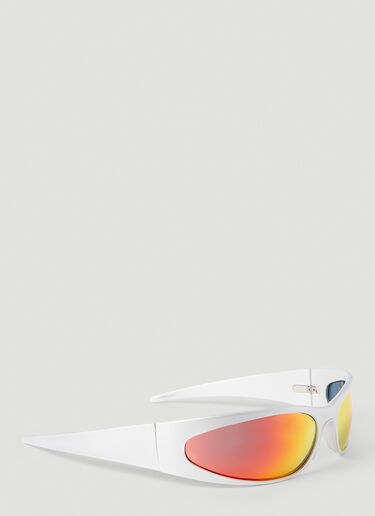 Balenciaga Reverse Xpander 2.0 矩形太阳镜 银色 bcs0353014