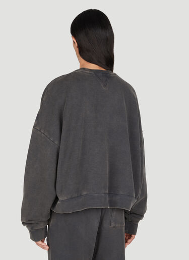 Boxy Crewneck Sweatershirt Entire Studios Boxy Crewneck Sweatershirt Black ent0353004