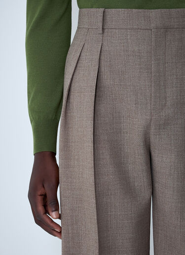 Wide-Leg Tailored Panrs Saint Laurent Wide-Leg Tailored Panrs Beige sla0162029