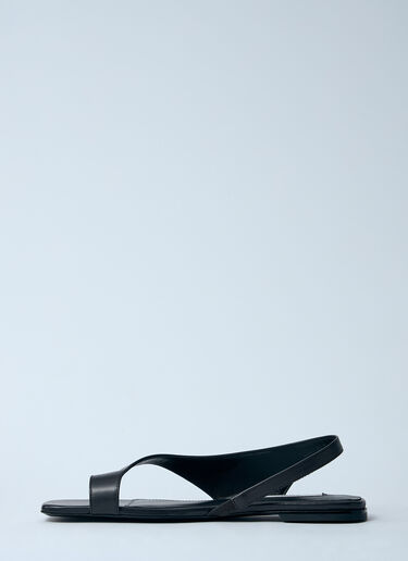 TOTEME Leather Sandals Black tot0260016