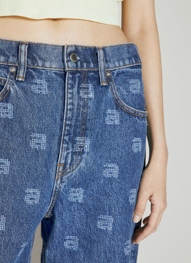EZ ロゴストレートレッグ ジーンズ Alexander Wang EZ ロゴストレートレッグ ジーンズ ブルー awg0254012