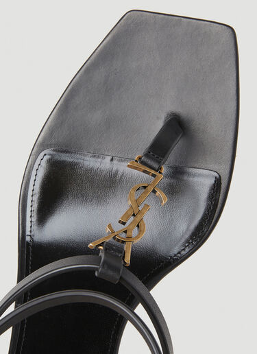 Saint Laurent Cassandra High Heel Sandals Black sla0251179