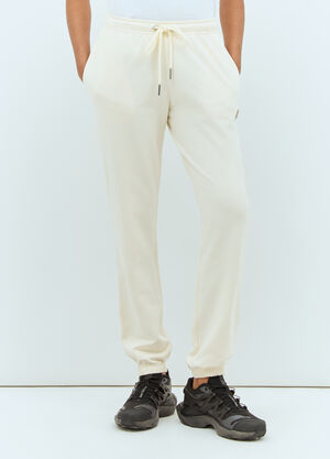 Moncler Logo Patch Track Pants White mon0259032