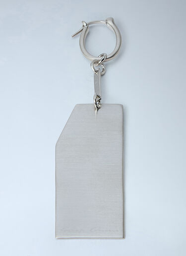 Rick Owens Tower Folder Earrings Silver ric0265044