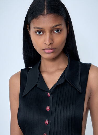 Maison Margiela Sleeveless Button-Down Top Black mla0264010