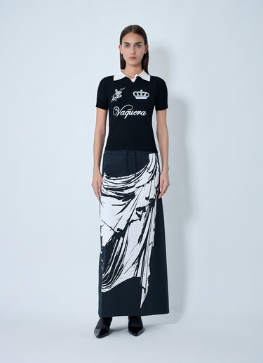 Printed Jersey Maxi Skirt VAQUERA Printed Jersey Maxi Skirt Black vaq0262005