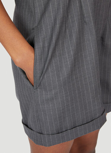 Max Mara Pinstriped Wool Jumpsuit Grey max0253044