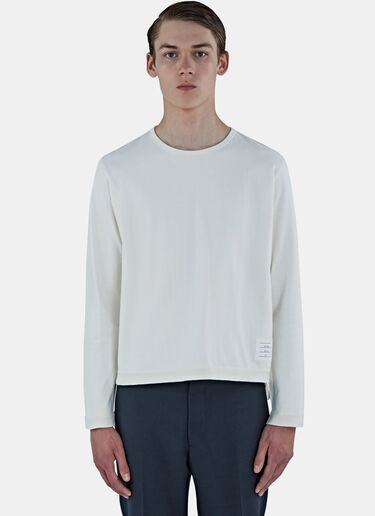 Thom Browne Heavyweight Buttoned Long Sleeved Top White thb0125013