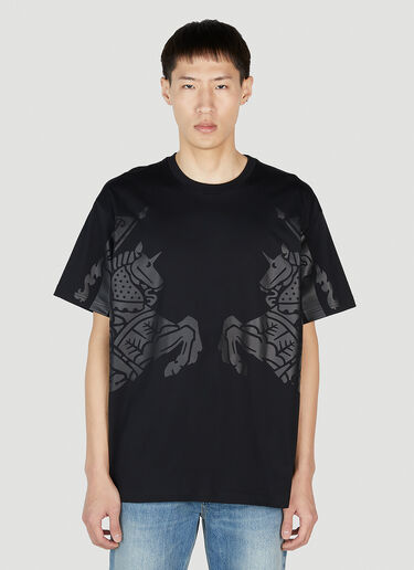 Burberry 图案印花 T 恤 黑色 bur0151015