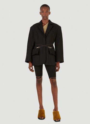 Jacquemus Double-Breasted Blazer Black jac0246028