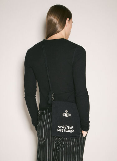 Mabel Small Crochet Tote Bag Vivienne Westwood Mabel Small Crochet Tote Bag Black vvw0159026