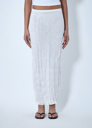 TOTEME Textured Knit Maxi Skirt White tot0264014