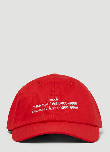 Rokh 刺绣徽标棒球帽 红色 rok0247021