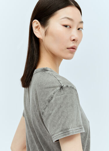 Acne Studios 模糊徽标 T 恤 灰色 acn0256035