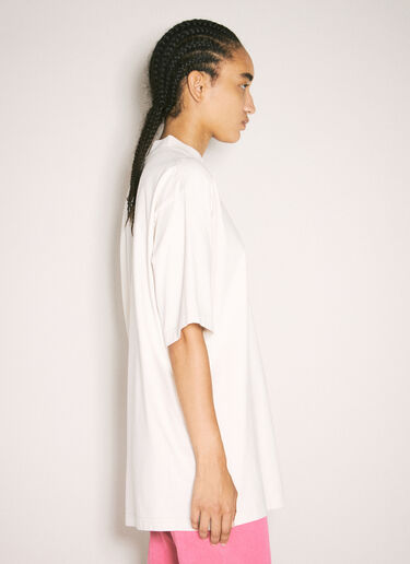 Balenciaga Logo Embroidery T-Shirt Off white bal0257012