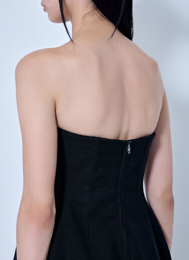 LN-CC® - Jil Sander: Heavy Textured Sable Gown - Black Jil Sander Heavy Textured Sable Gown Black jil0266002