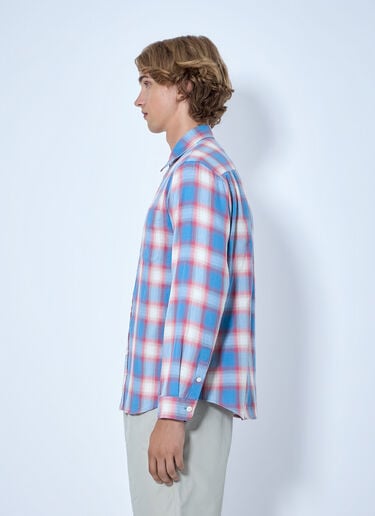 LN-CC® - Stüssy: Beach Ombre Plaid Shirt - Blue Stüssy Beach Ombre Plaid Shirt Blue sts0166073