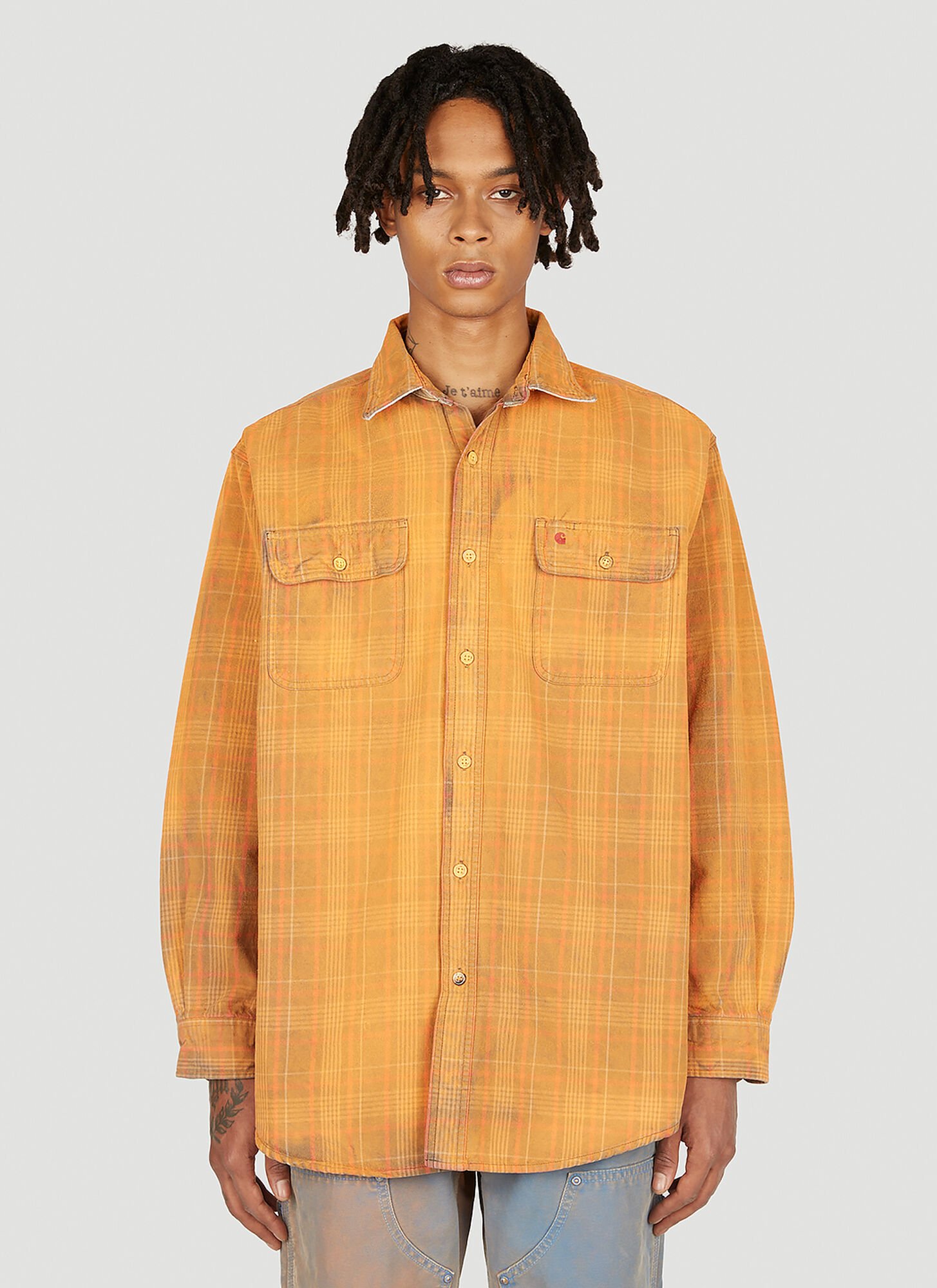 Notsonormal Reflect Flannel Shirt Unisex Orange