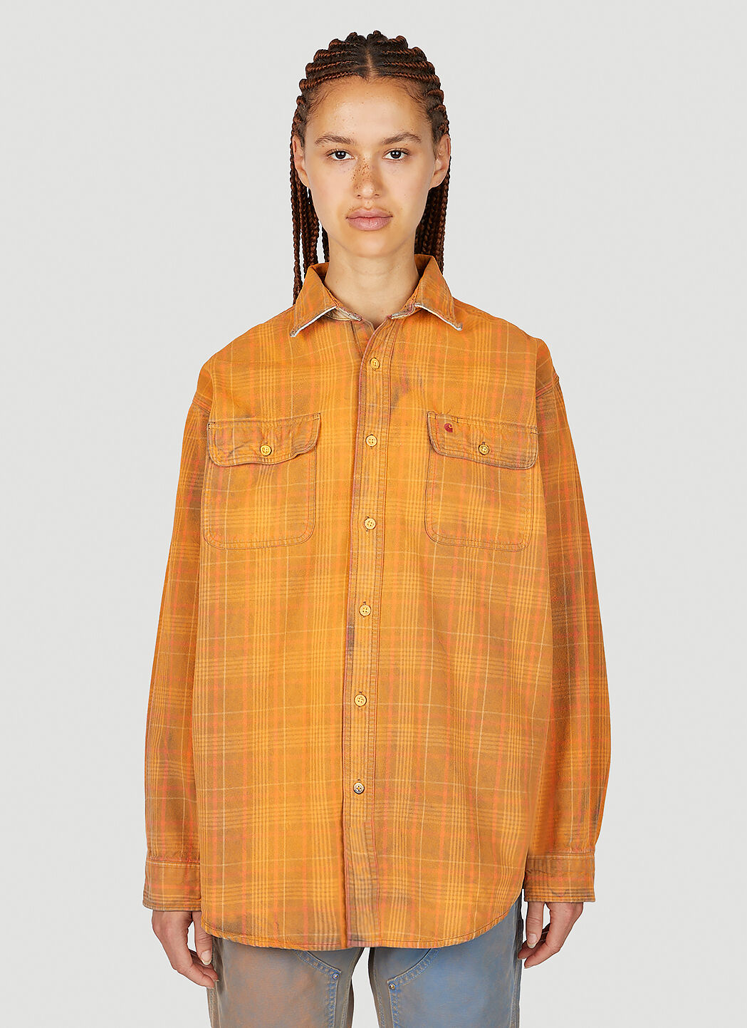 NOTSONORMAL Reflect Flannel Shirt Yellow nsm0348025