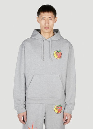 Sky High Farm Workwear Printed Hooded Sweatshirt Grey skh0352012