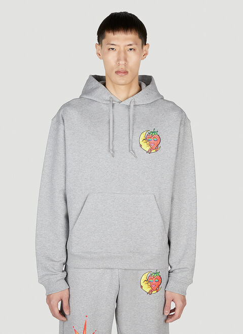Sky High Farm Workwear Printed Hooded Sweatshirt Green skh0354009