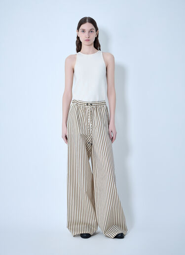 Max Mara Wide-Leg Drawstring Trousers Beige max0264009